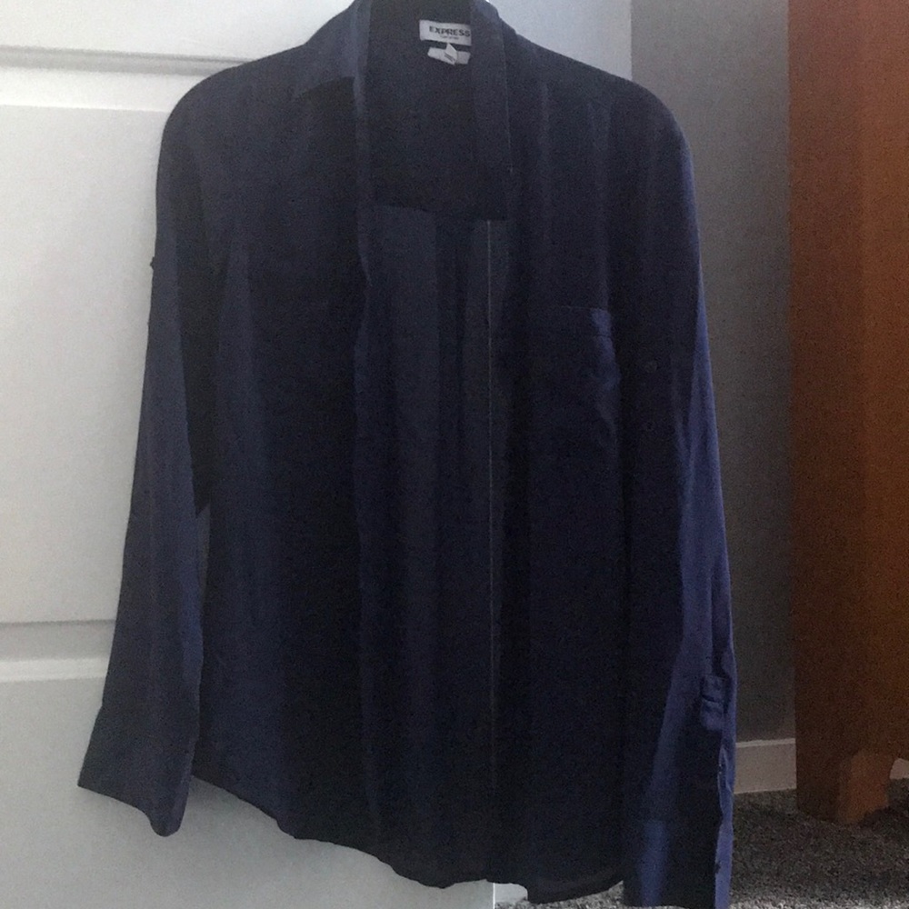 Navy blue express portofino blouse